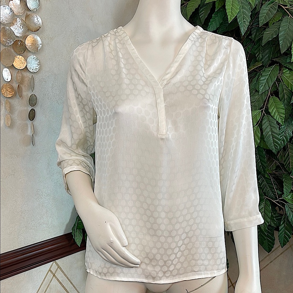 THE LIMITED CREAM POLKA DOT BLOUSE